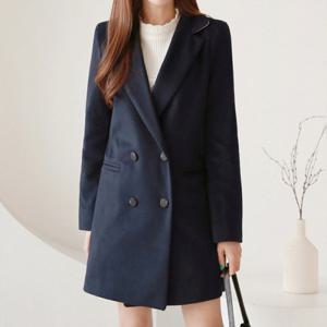 [올리비에스클로젯]모던 더블버튼 카라배색 코트_O2212CT901D