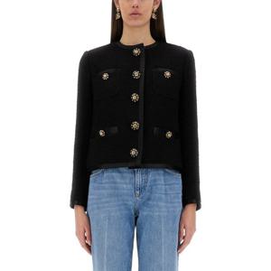 돌체앤가바나 텍스처 블랙 버튼 클로저 재킷 F27DAZ FU3JLN0000