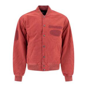 스투시 레드 리브 봄버 재킷 115820 0601