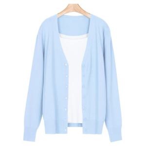 [샵앤]여성 파스텔 베이직 단추 컬러 가디건 JG-WCD-0748-연소라