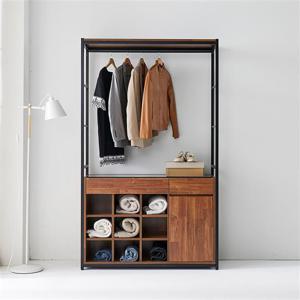 우아미가구 앤슬 시스템 드레스룸 아일랜드 수납 행거 1200