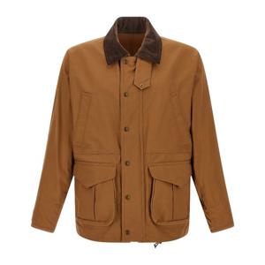 준야와타나베 체크 울 백 인서트 코튼 캔버스 재킷 WPJ021 1