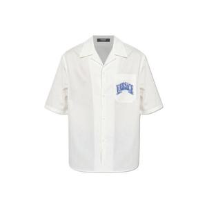 Versace 로고 프린트 반소매 셔츠 10202931A15844 5W030 TP948080701