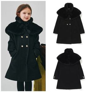 [빈BEEN]HP BZ64CT01BK 블랙 퍼 케이프 울 코트PG