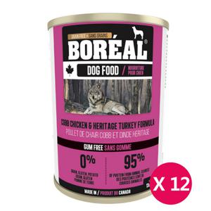 보레알 치킨+칠면조 369g x12개 프리미엄 강아지 주식캔