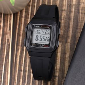 카시오 F-201WA-1A 빈티지 군인 군용 전자 스포츠 남자 우레탄 시계 d