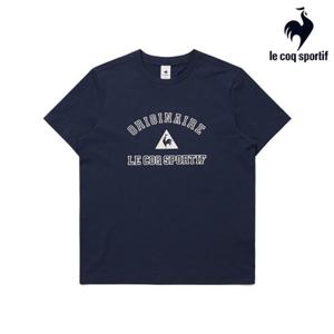 [르꼬끄] 남녀공용 레터 그래픽 르프레쉬 반팔티 QR123LRS22_DNV