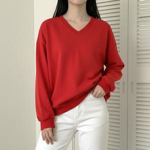 [올리비에스클로젯]베이직 브이넥 맨투맨 티셔츠_O2601TS009A