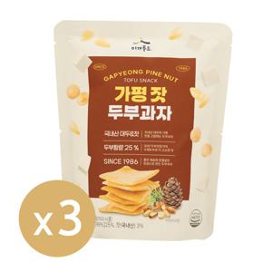 국산콩 가평 잣 수제 두부과자 50g 3봉