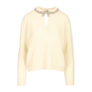 발렌티노 보우 자수 브이넥 울 스웨터 8B3KC71FA1E A03