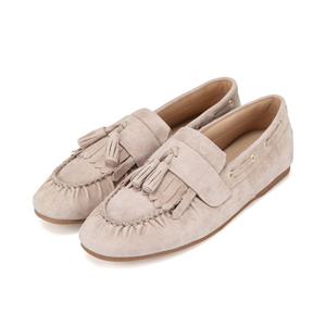 [BABARA] 바바라 양가죽 스웨이드 태슬 플랫로퍼 BBJ124BE