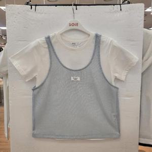 소이 HC22 니트라이크 4부 조끼 레이어드티 26M5483