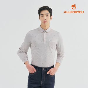 [올포유] [모델착장] 남성 잔프린트 패턴 카라 티셔츠 AGTYM2131-509