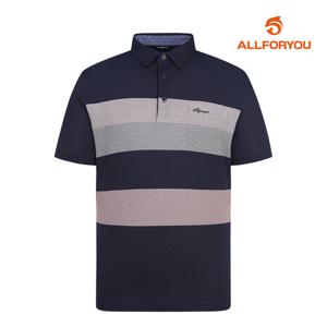 [올포유] 남성 스트라이프 카라 반팔 티셔츠 AGTYM3331-915
