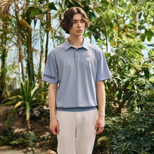 챌린저 남성 트라이앵글 포인트 블루종 카라 티셔츠 미디엄블루 CHE2MST5233MB