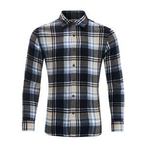 [프랑코페라로] 여름 린넨 체크 셔츠 블루(A0B825143)