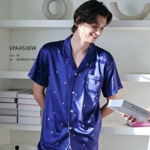 남성 은은한 광택 곰돌이 파자마 잠옷 VPA4536M