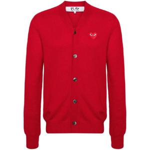 25 FW 꼼데가르송 로고 아플리케 울 가디건 AXN008051 TP432319966