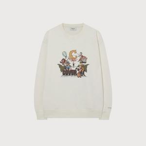 커버낫긴팔티 CQK CO2503CR22-OW 서커스 그래픽 맨투맨 Off White