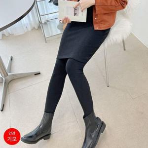 레깅스 겨울 기모 쫄바지 SUU8045 기모5부LONG 치마레깅스 팬츠
