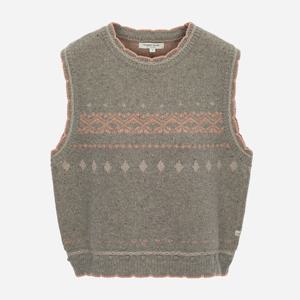 [써스데이아일랜드]배색 자카드 니트 베스트 T258MVT231W