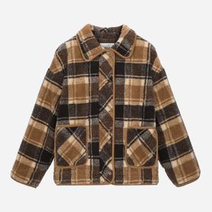 [써스데이아일랜드]멀티 체크 페이크 퍼 자켓 T258MLT941W