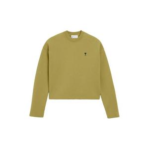 AMI Paris 아미 드 쾨흐 크롭 자수 스웨트셔츠 E26FSW766730