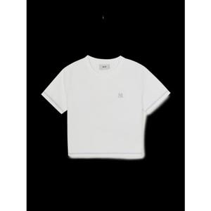 [MLB] 여성 베이직 스몰로고 슬림 크롭핏 반팔 티셔츠(3FTSB5163)