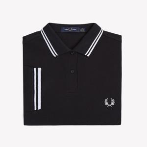 [G3600] 트윈 팁 프레드페리 셔츠 - 블랙/화이트 AFPF2413600-350