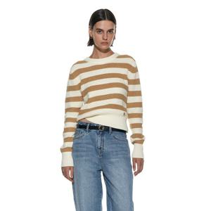 [플랙진]여성 스트라이프 넥 니트 (PWTT3NTL66W)