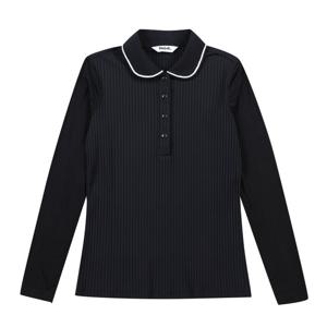 [볼빅어패럴] 여성 골지 요꼬에리 냉감소매 티셔츠 VLTSO301_BK