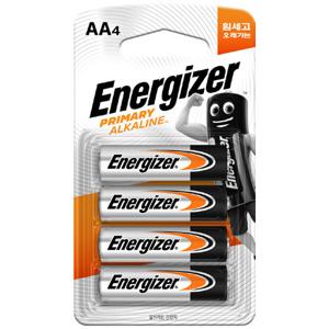 에너자이저 알카라인 프라이머리 건전지 AA AAA 4입 LR6 LR03