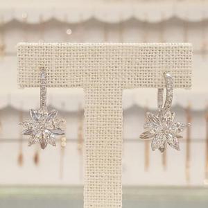 볼라레 세이브존01 눈꽃W 큐빅 핸드메이드 원터치귀걸이 VE820