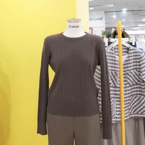 르피타 DP01 데일리 라운드 꽈배기 니트 L244BSWA01