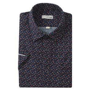 [에스티듀퐁(셔츠)]폴리써커 프린트 반소매 캐주얼 남방핏SE4MM11HS114SNY