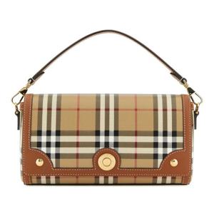 버버리 체크 패턴 플랩 클로저 핸드백 8109787 A9534