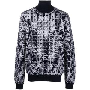 25 FW 발망 모노그램 인타르시아 터틀 넥 스웨터 CH1KF010KB03 TP432020847