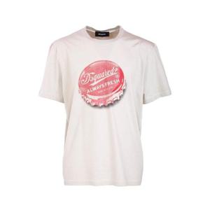 Dsquared2 로고 프린트 크루넥 티셔츠 S74GD1234S22427 800 TP934567511