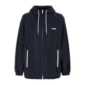 프라다 네이비 블루 리-나일론 윈드브레이커 SGC903SOOO1WQ9 F0