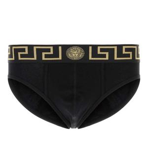 베르사체 블랙 스트레치 코튼 브리프 세트 AU101801A10011 A83K