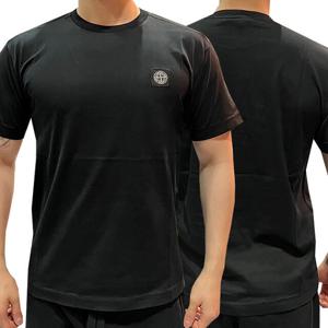 (명품) 스톤아일랜드 로고 패치 가먼트 다이드 반팔티