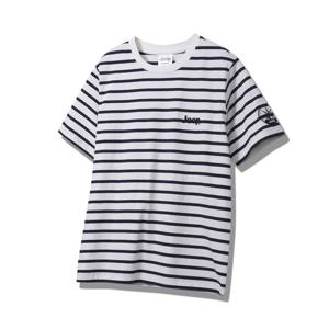 [지프]JP2TSU111 클래식 보더 반팔티 2024년 네이비 라운드티_SC