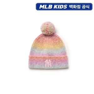 [MLB키즈PG] 여아 그라데이션 폼폼 비니 (7FBNB2356-50PKS)