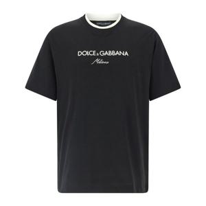 돌체앤가바나 프라이빗 워드로브 로고 자수 티셔츠 G8ST6ZG7PCG