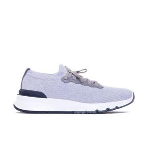 브루넬로 쿠치넬리 코튼 니트 세미 폴리쉬드 카프스킨 러너 MZUP