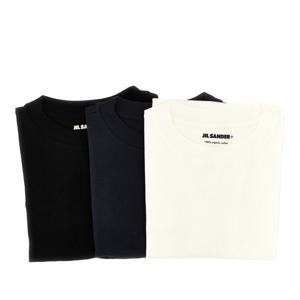 질샌더 로고 패치 크루넥 코튼 티셔츠 3팩 J47GC0001JTN254 000