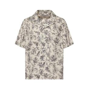 골든구스 반팔 셔츠 GMP02655 P00233383259 DUSTY WHITE BLACK