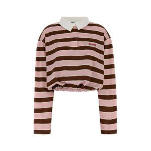 프라다 반팔 티셔츠 39661SOOO189P F05AB STRIPPED