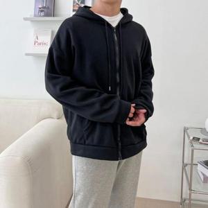 [의류] 오버핏 기모 남자집업점퍼 남자집업 OD-220949 안드라 후드집업 남자