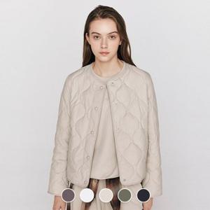 [백화점][지오다노]여성 라운드넥 어니언 퀄팅 경량 자켓 375908